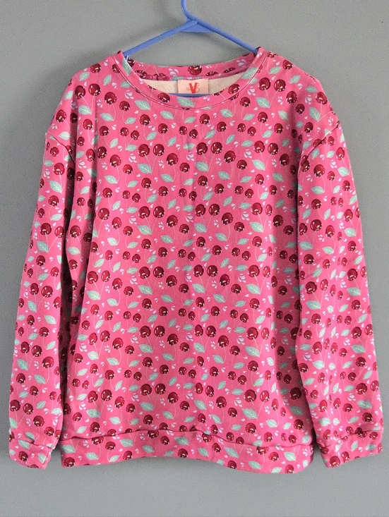 Hayley Elsaesser Tops - Pink Cherry Crewneck Oversize Sweatshirt Small